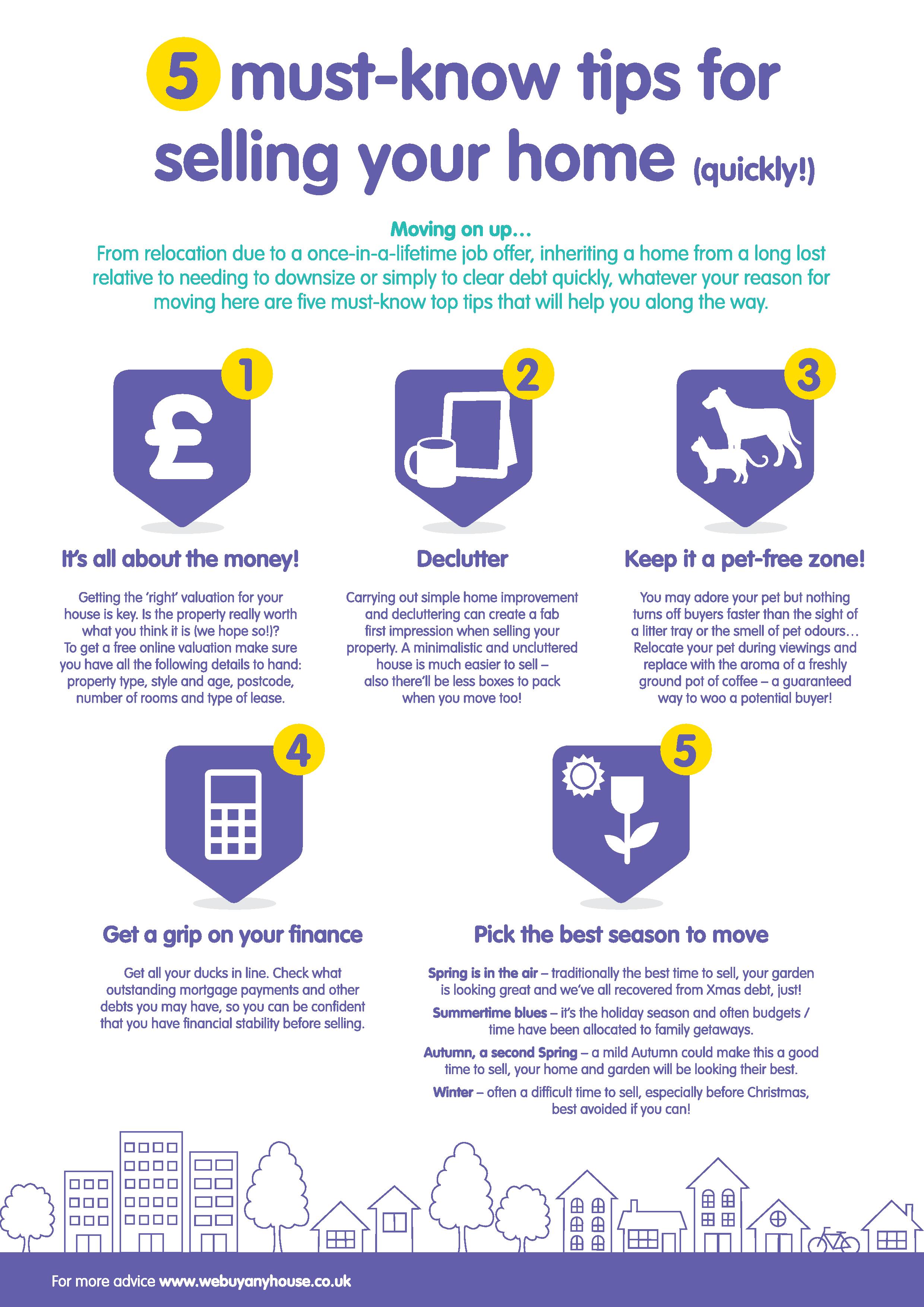 5 Must Know Tips For Selling Your Home Quickly Infographic 