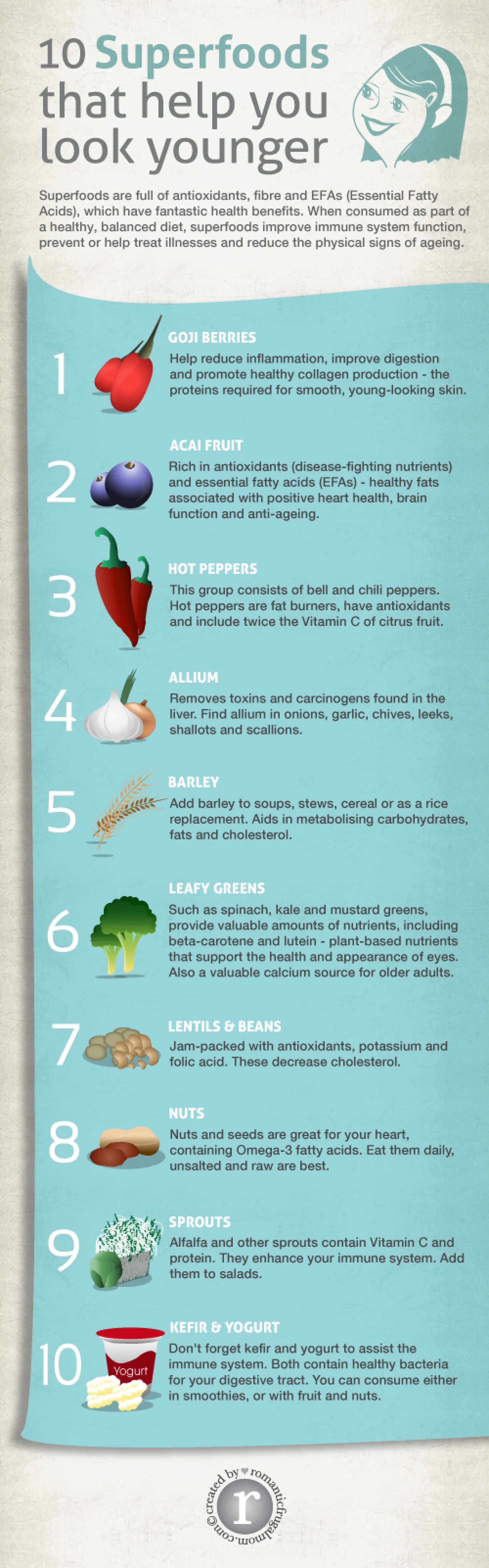 10 Superfoods to Make You Look Younger