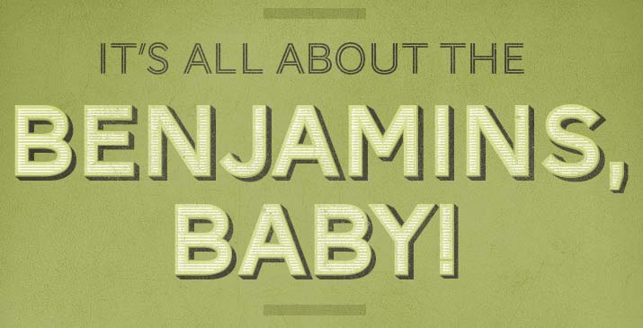 It's All About The Benjamins, Baby! [Infographic]