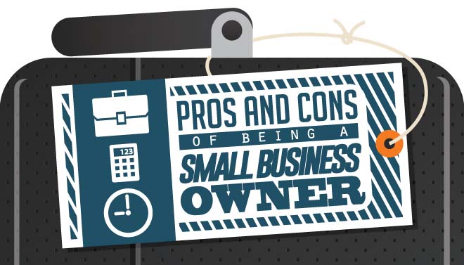 Pros And Cons Of Being A Business Owner Pros and Cons of Being a Small Business Owner [Infographic]