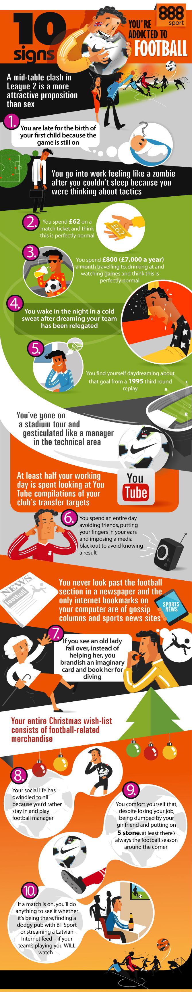 10 Signs You're Addicted to Football