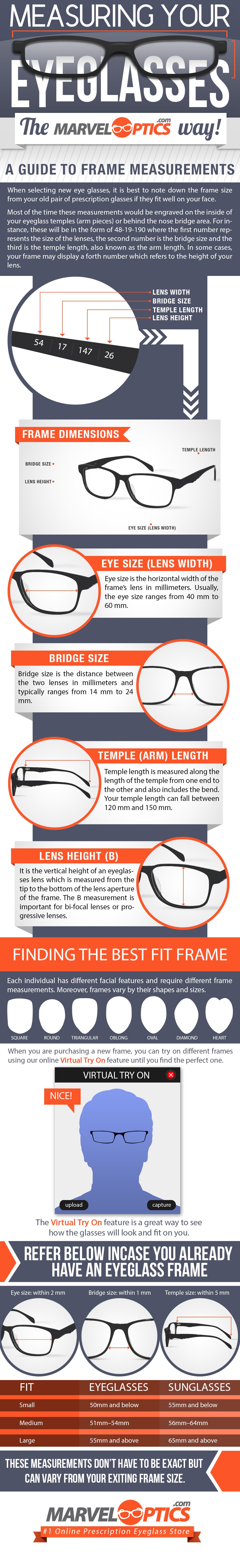 Guide To Eyeglass Frame Measurements