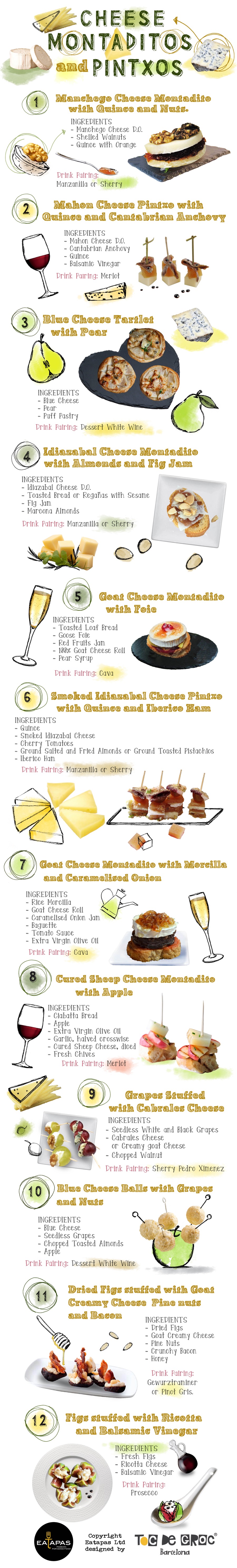Cheese Montaditos and Pintxos
