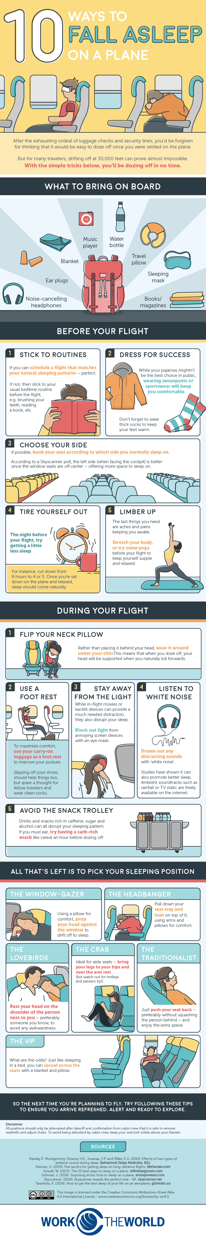 10 Ways to Fall Asleep on a Plane