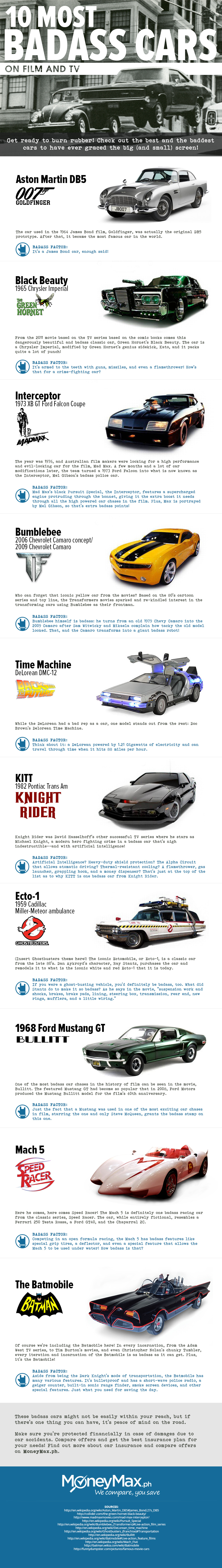 The Ten Most Badass Cars from Movies [Infographic]