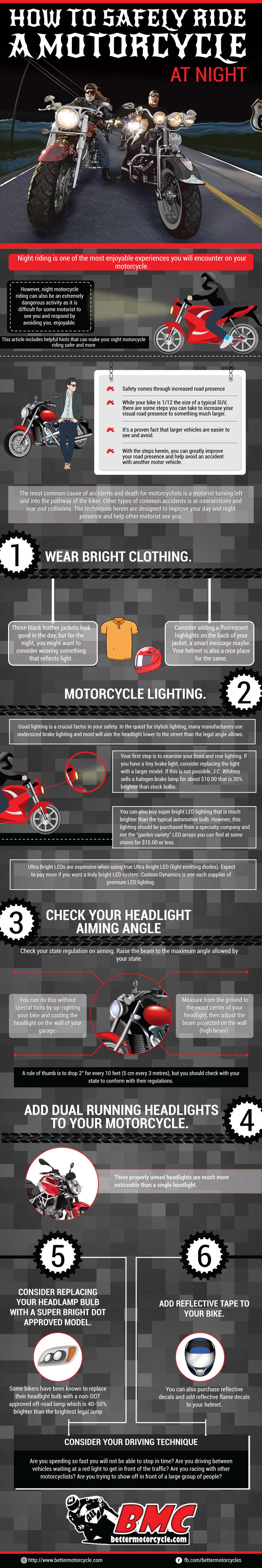 How to Safely Ride a Motorcycle at Night