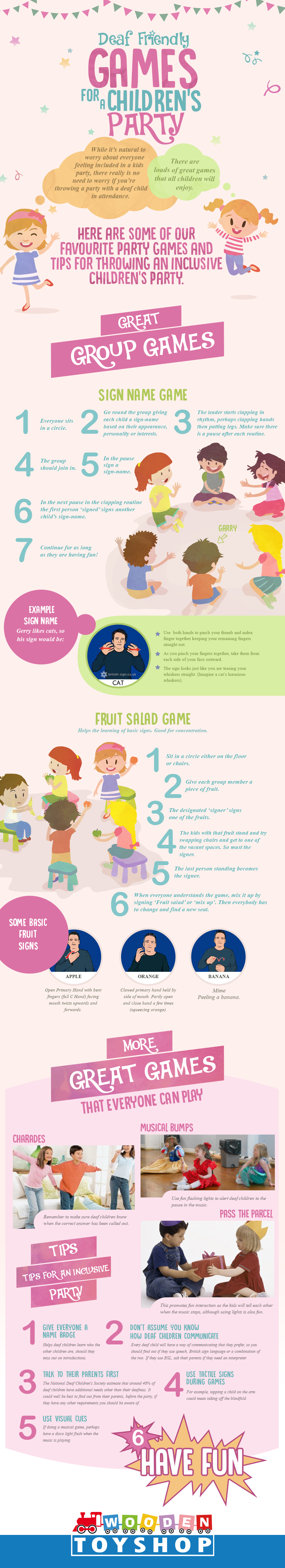 Deaf-Friendly Games for a Children's Party