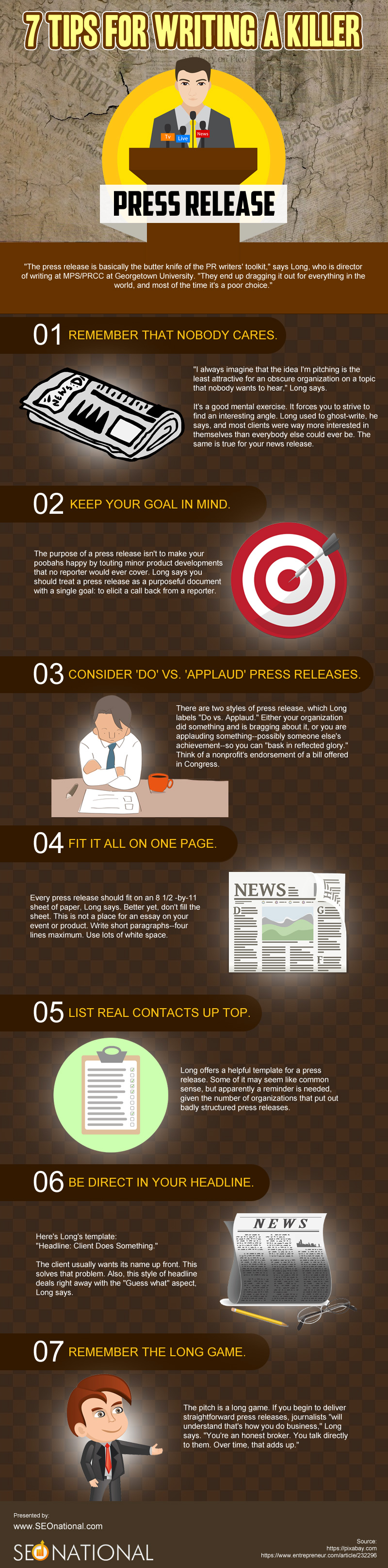 7 Tips For Writing A Killer Press Release Infographic 