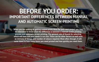 Differences Between Manual & Automatic Screen Printing