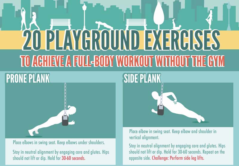 20 Playground Exercises to Achieve a Full-Body Workout [Infographic]