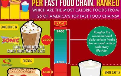 The Highest Calorie Food Items of 25 Fast Food Chains