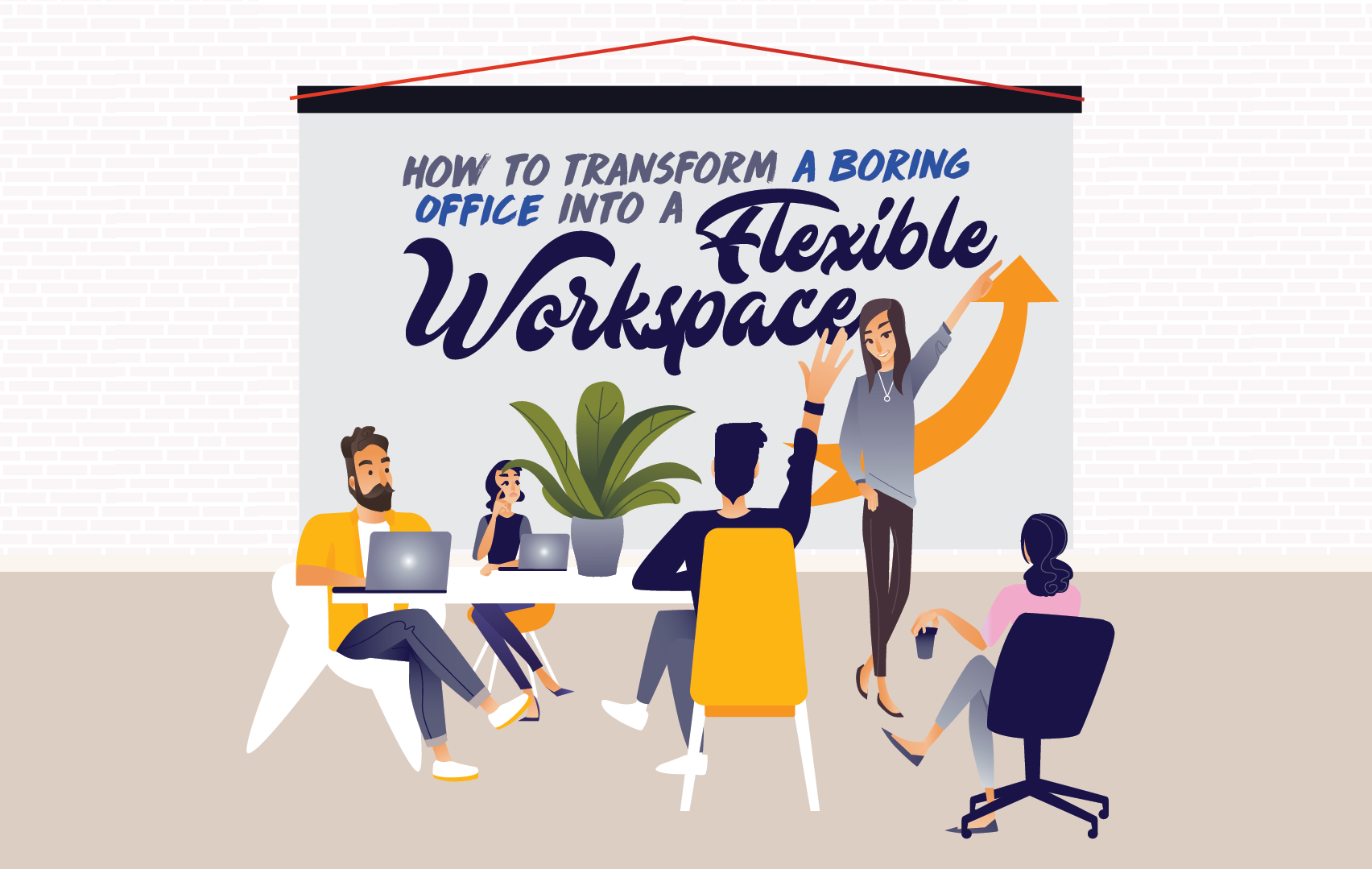 How to Transform a Boring Office Into a Flexible Workspace [Infographic]