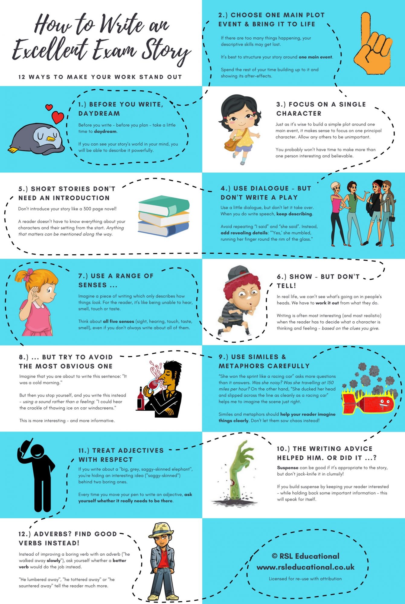 12 Steps For Excellent Exam Creative Writing