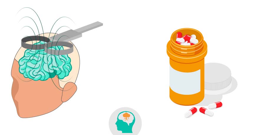 Transcranial Magnetic Stimulation (TMS) vs Antidepressants