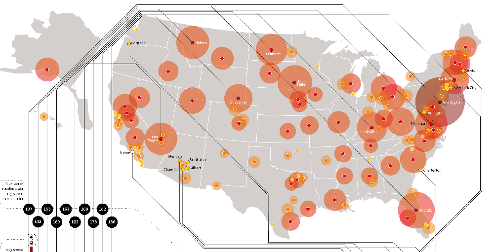 Us Cities Ranked By The Frequency Of Registered Sex Offenders Infographic