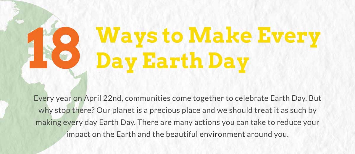 18 Ways To Make Every Day Earth Day Infographic 5926