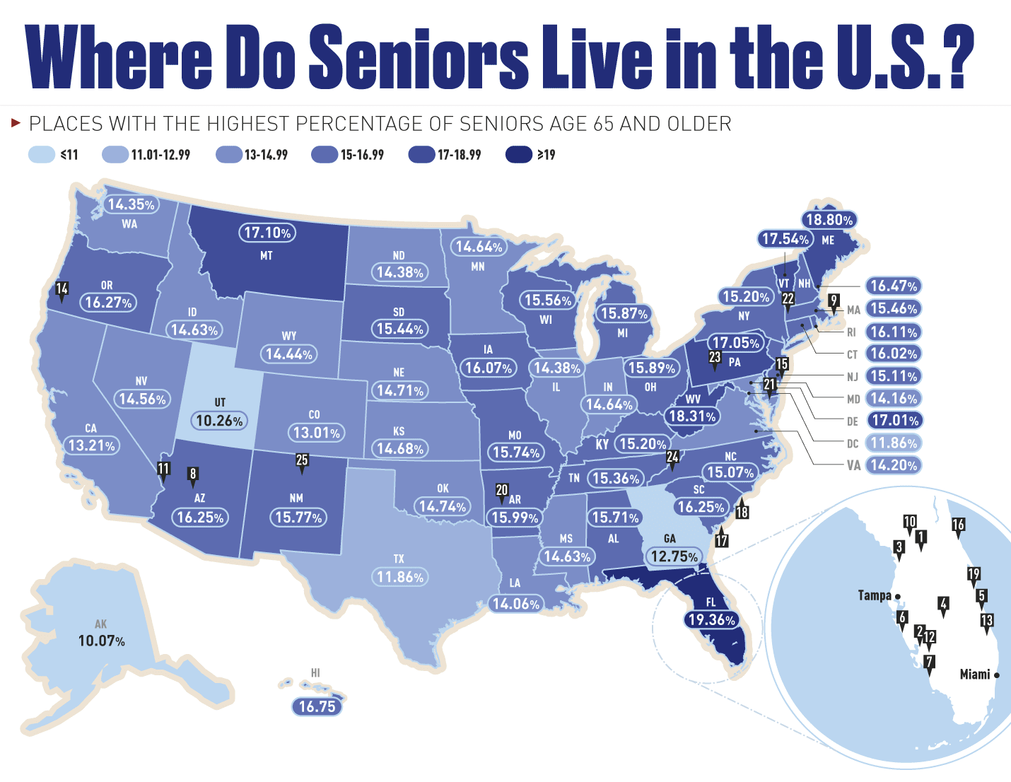 Where Do Seniors Live In The United States Infographic 