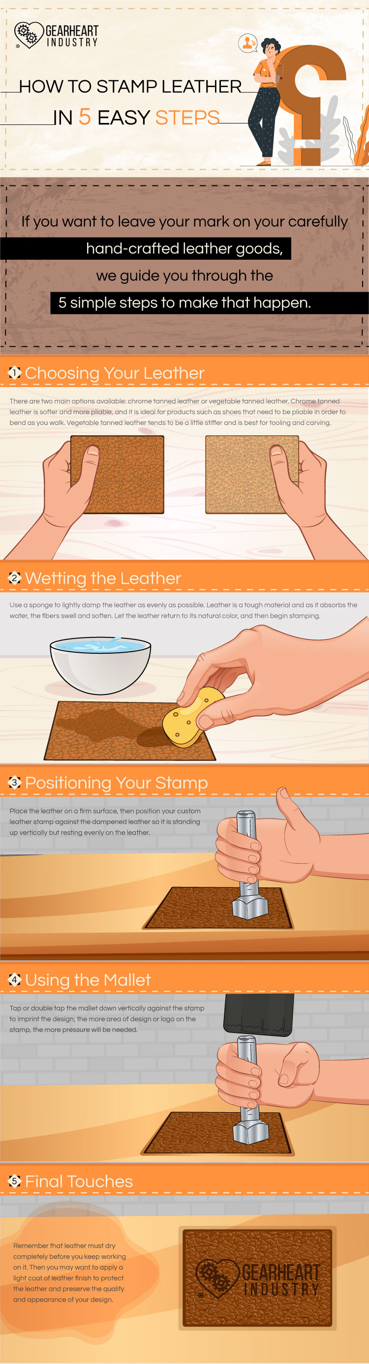 How To Stamp Leather with a Custom Stamp & Mallet