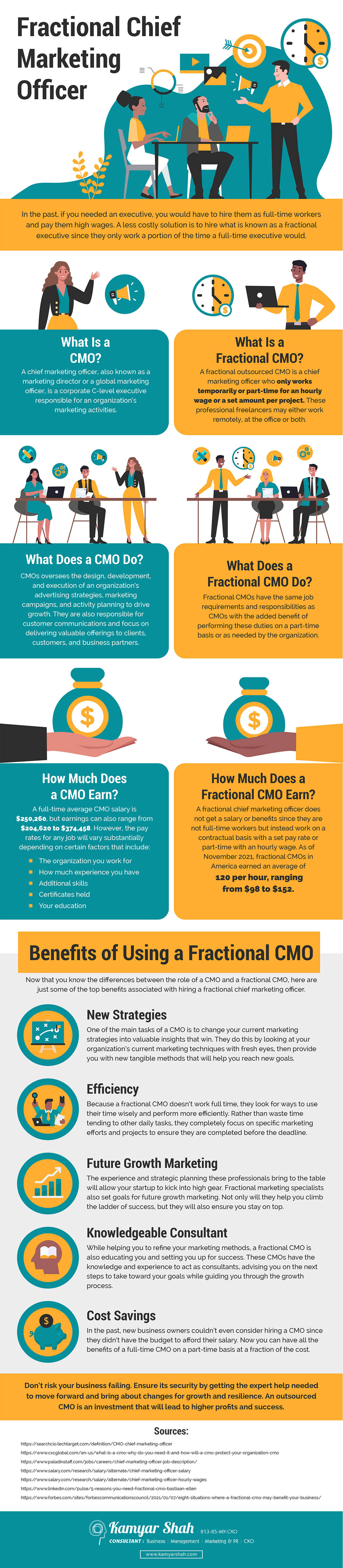 Fractional Chief Marketing Officer CMO Infographic 