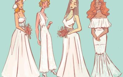 The Most Popular Wedding Dress Styles by Decade