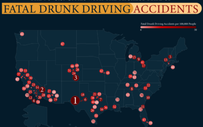 75 U.S. Cities with the Highest Rate of Fatal Drunk Driving Accidents
