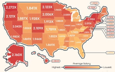Small Business Owner Salaries By State Compared to the U.S. Average